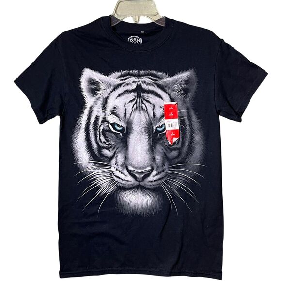 DXM Shirt Women's Small Black White Tiger Graphic Tee T-Shirt It's About The Art - Picture 8 of 8